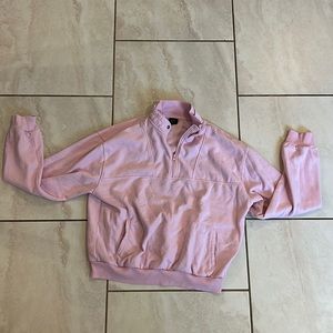 PacSun pink quarter zip sweatshirt super  soft!  excellent condition